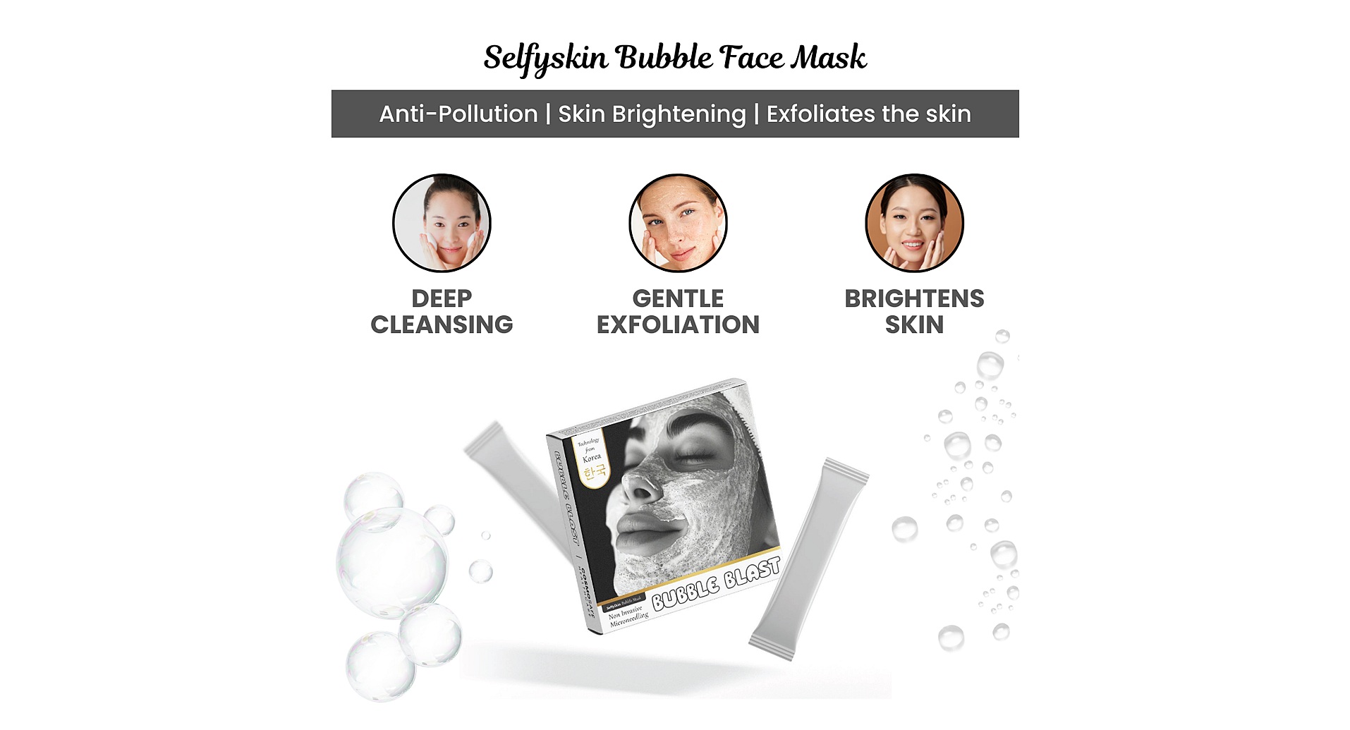 SelfySkin Bubble Face Mask
