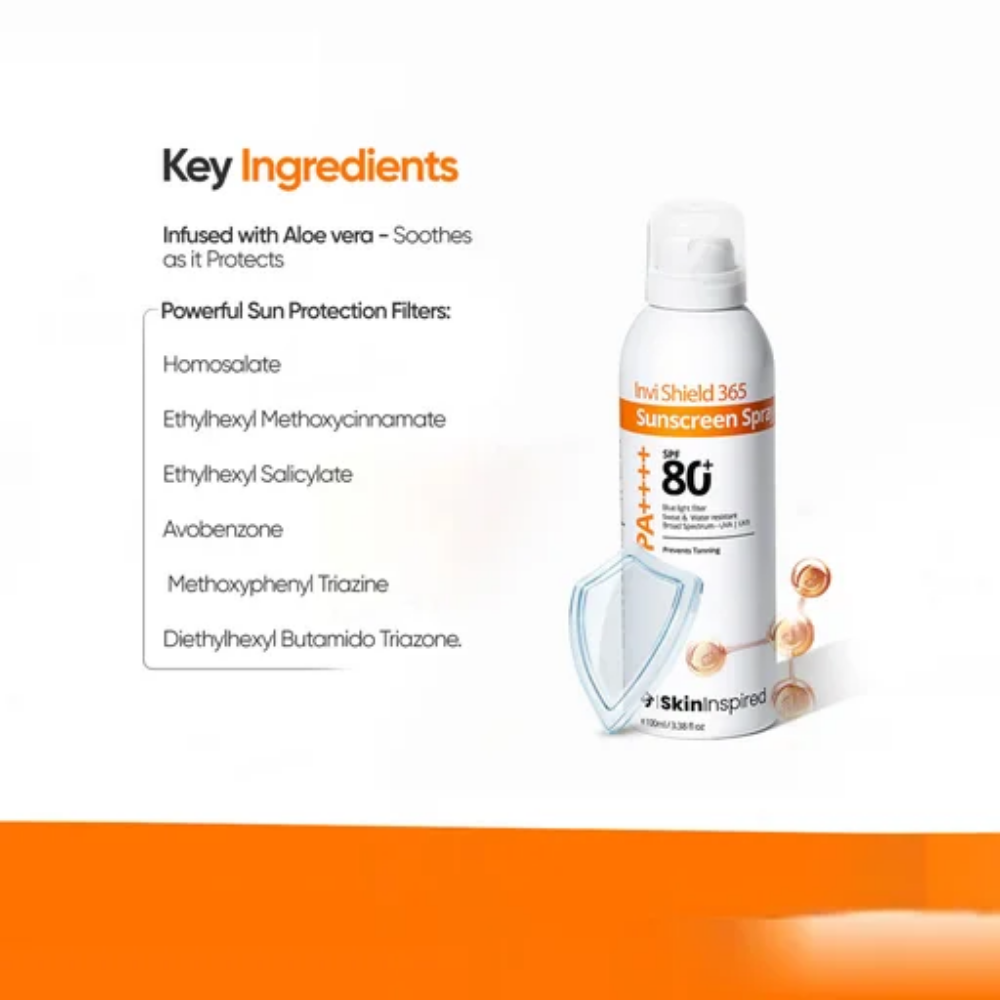 SkinInspired Invi Shield 365 Sunscreen Spray SPF 80