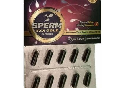 Sperm XXX Gold Capsules pack with blister strip of 10 capsules