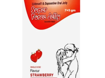 Super Force Jelly carton front with sildenafil and dapoxetine oral jelly