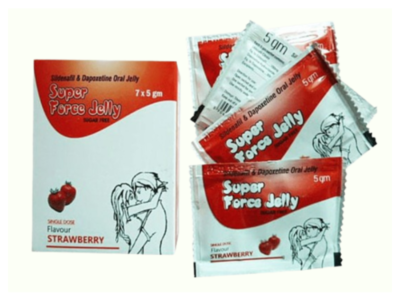 Super Force Jelly box with strawberry flavour 5 gm sachets