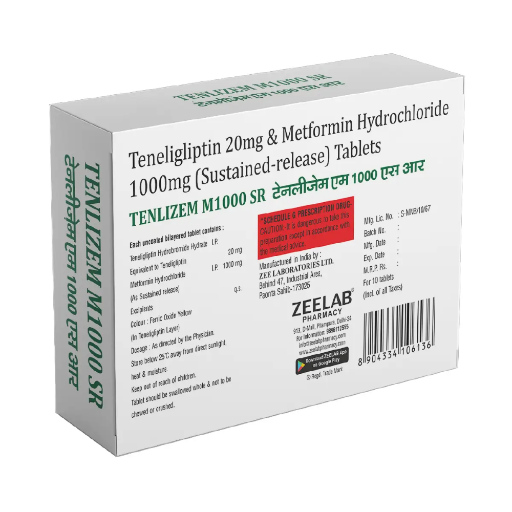 Tenlizem M 1000mg SR Tablet
