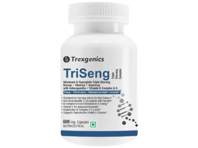 Trexgenics TriSeng Triple Ginseng B-Complex Veg Capsule