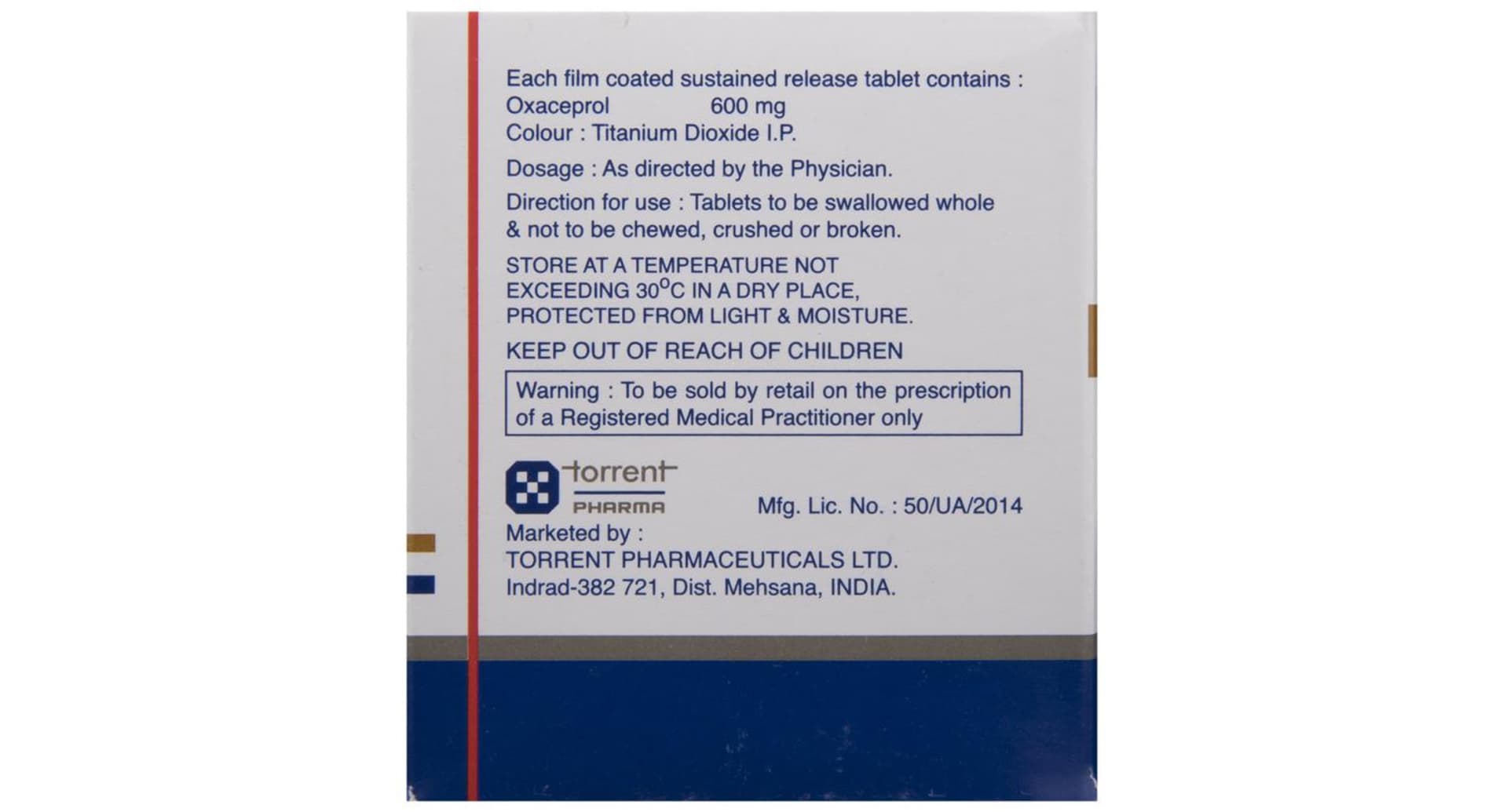 Trueceprol OD 600mg Tablet SR