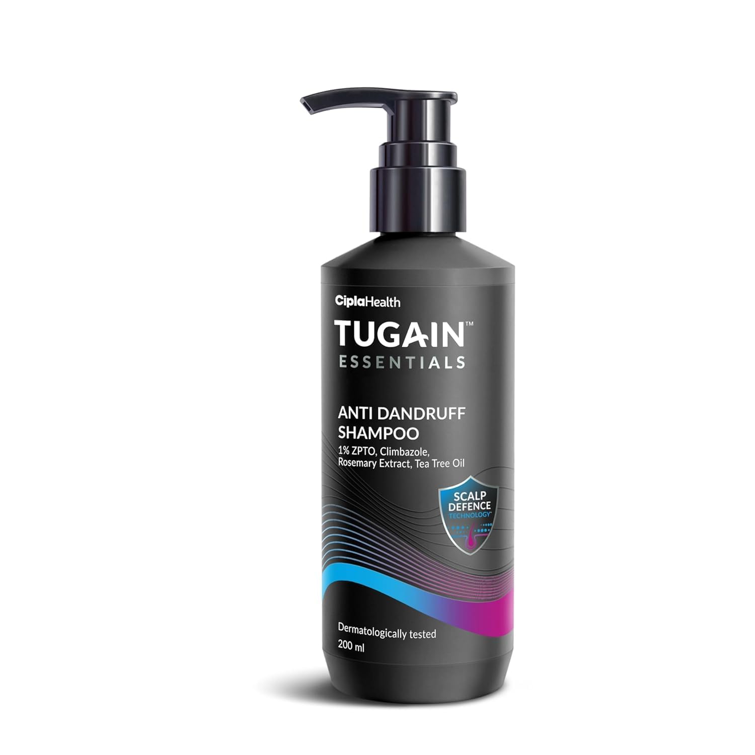 Tugain Essentials Anti Dandruff Shampoo 200ml pack front view