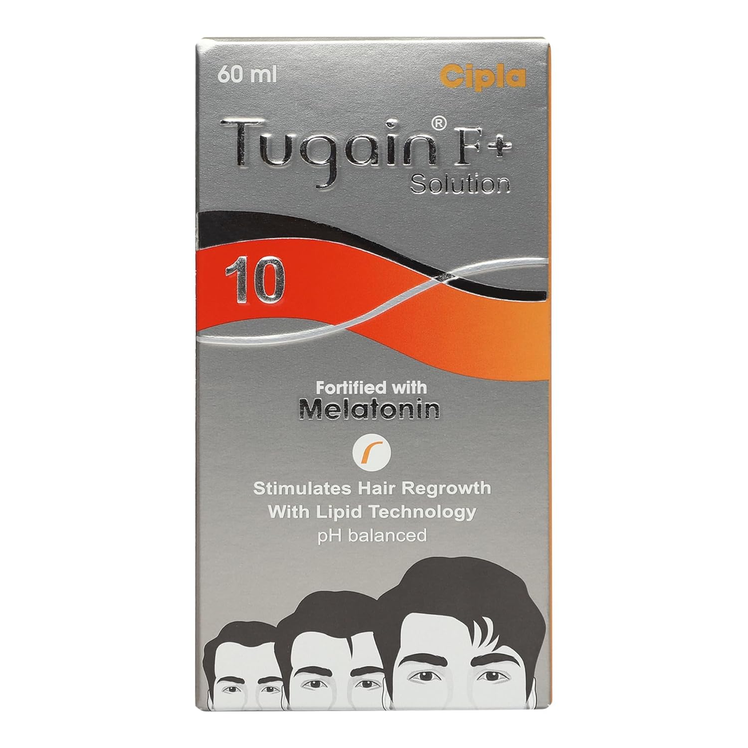 Tugain 10 F+ Solution 60ml pack front view