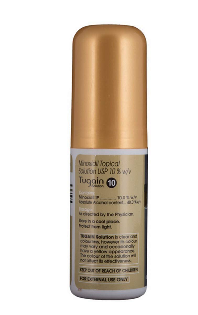 Tugain 10% Solution 60ml pack side view