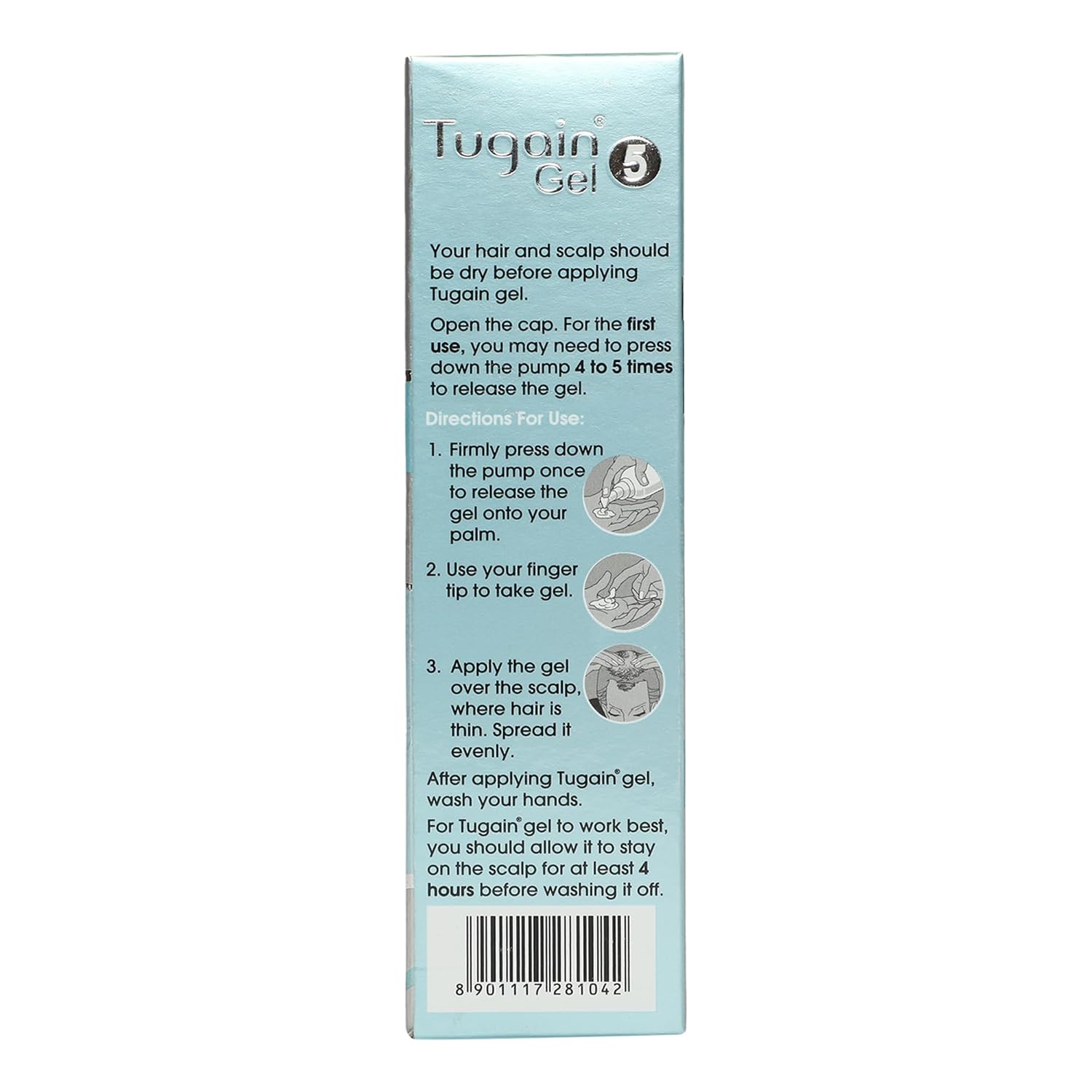 Tugain 5 Gel 60gm strip blister view