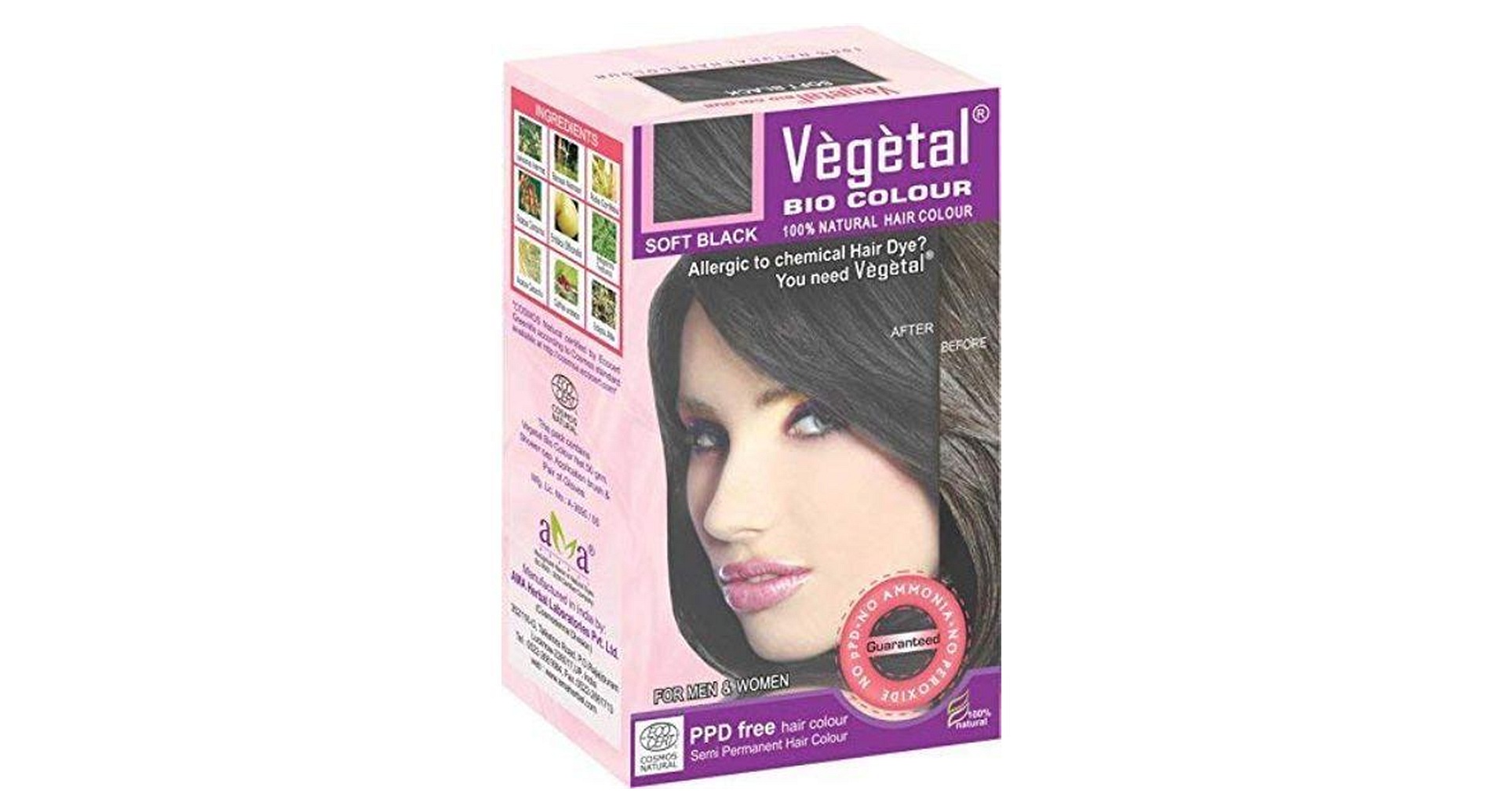 Vegetal Bio Colour Natural Hair Color Soft Black