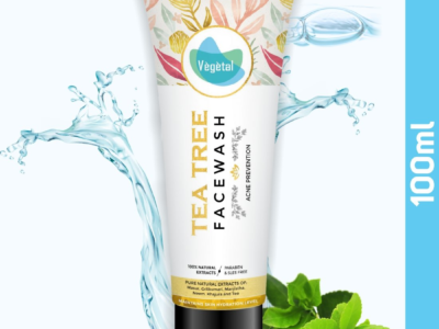 Vegetal Tea Tree Face Wash 100 ml tube front