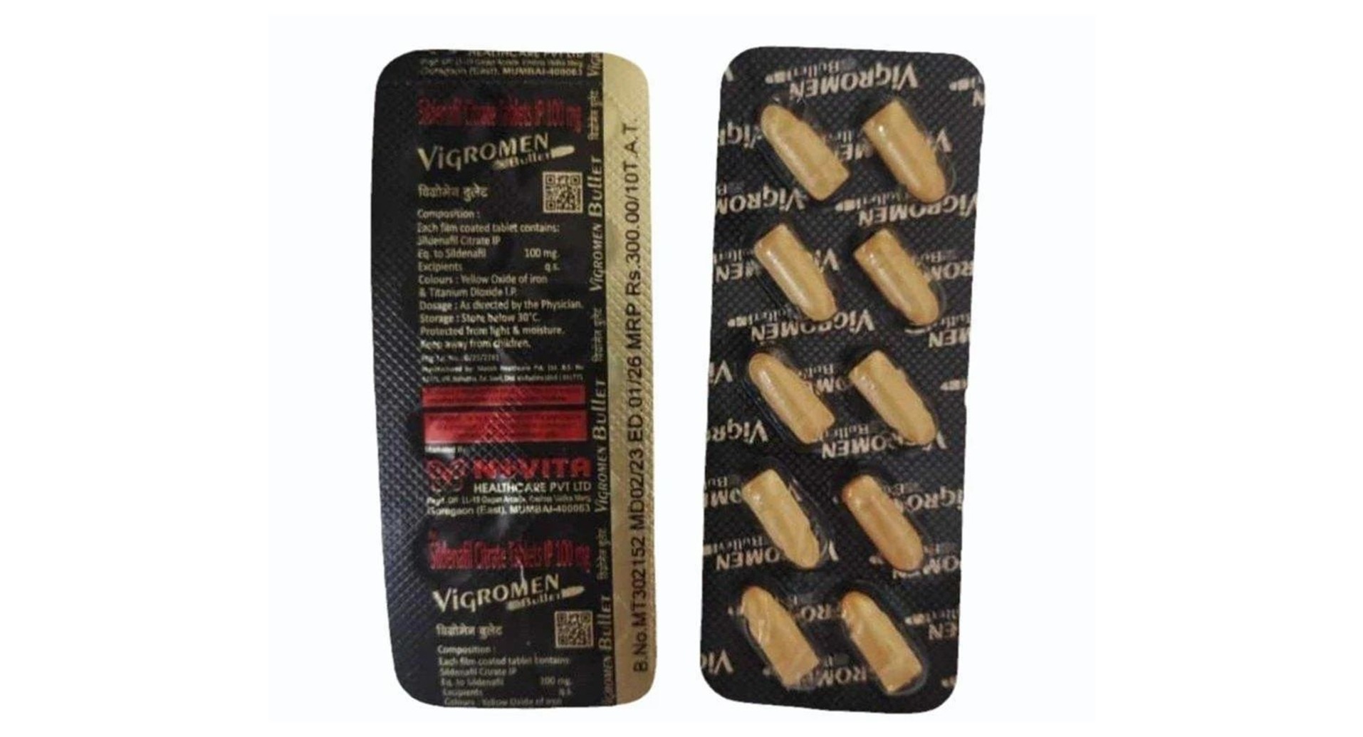 Vigromen Bullet 100mg Tablet