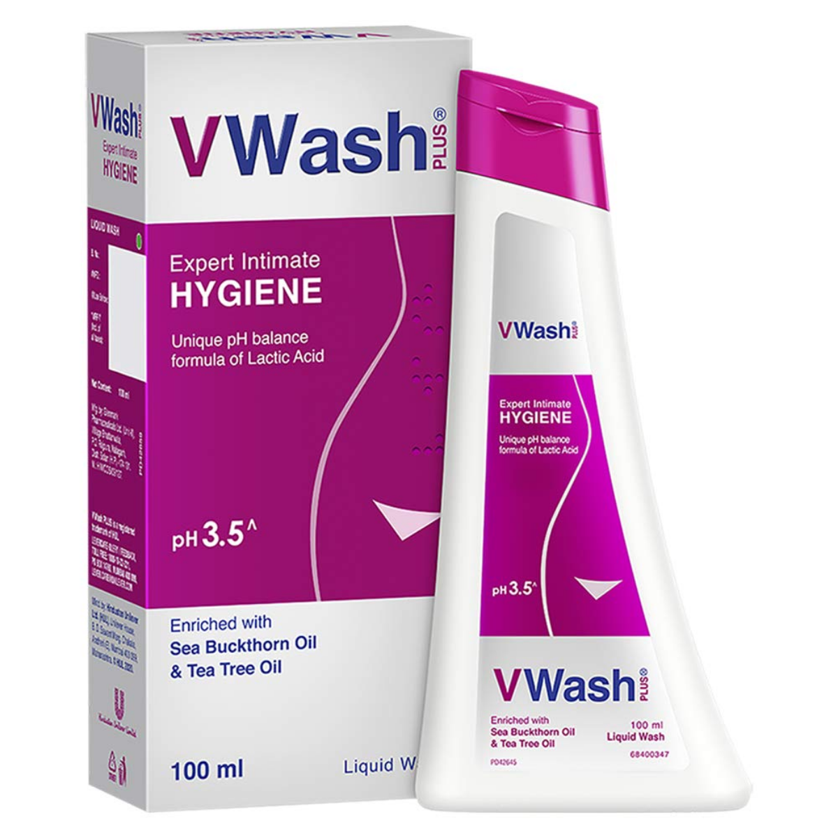 VWash Plus Expert Intimate Hygiene Wash pack front view