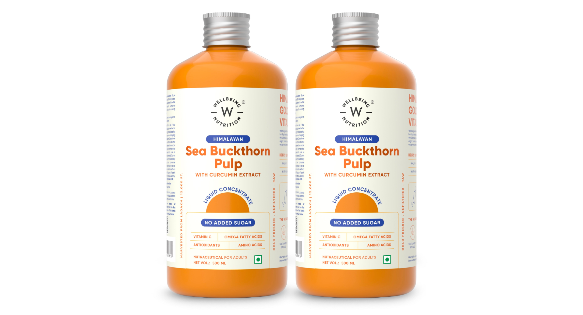 Wellbeing Nutrition Himalayan Sea Buckthorn Juice with Curcumin