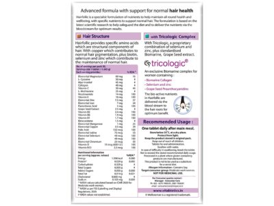 Wellwoman Hairfollic Tablet with Collagen Zinc and Selenium