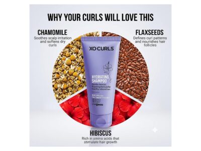 Xo Curls Hydrating Shampoo With Hibiscus Flax Seed and Lavender