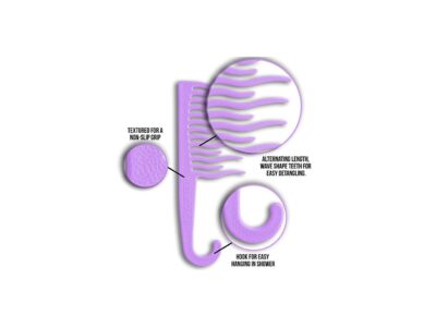 Xo Curls Shower Detangling Comb Lavender