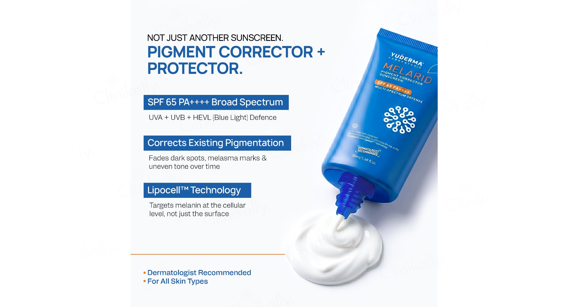 Yuderma Melarid Pigment Corrector Sunscreen SPF65 PA++++