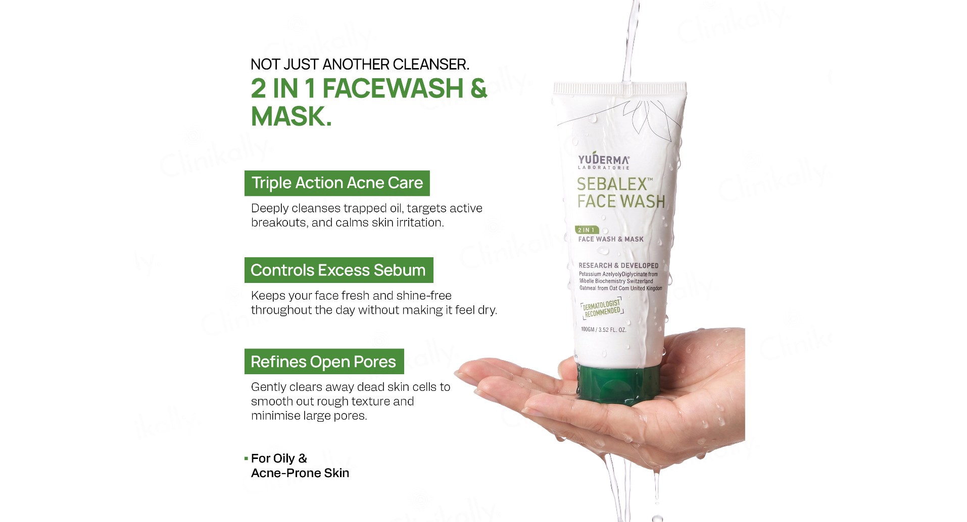 Yuderma Sebalex 2 in 1 Face Wash