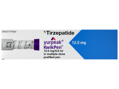 Yurpeak 12.5mg KwikPen pack front view