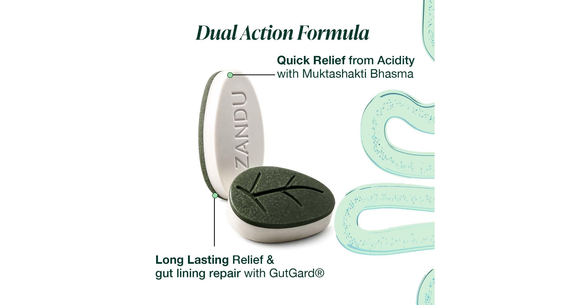 Zandu Good Gut Acidity and Bloating Relief Tablets