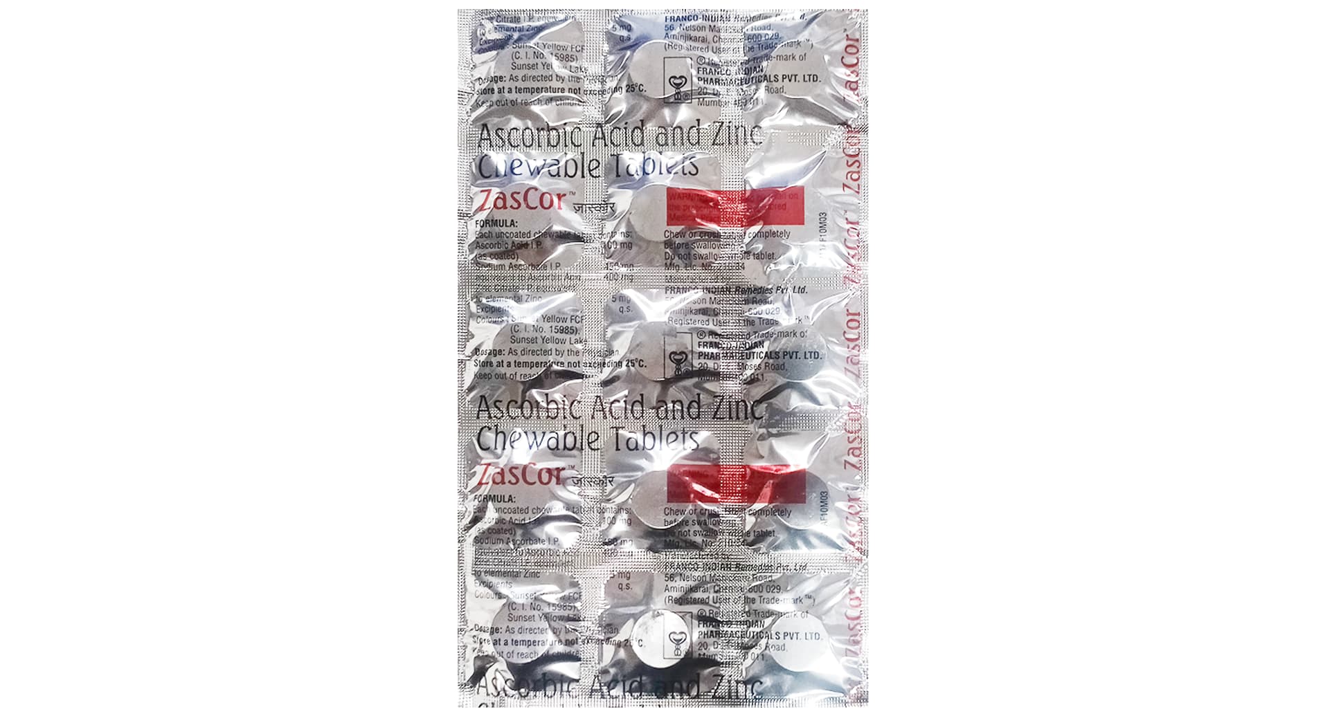 Zascor Chewable Tablet