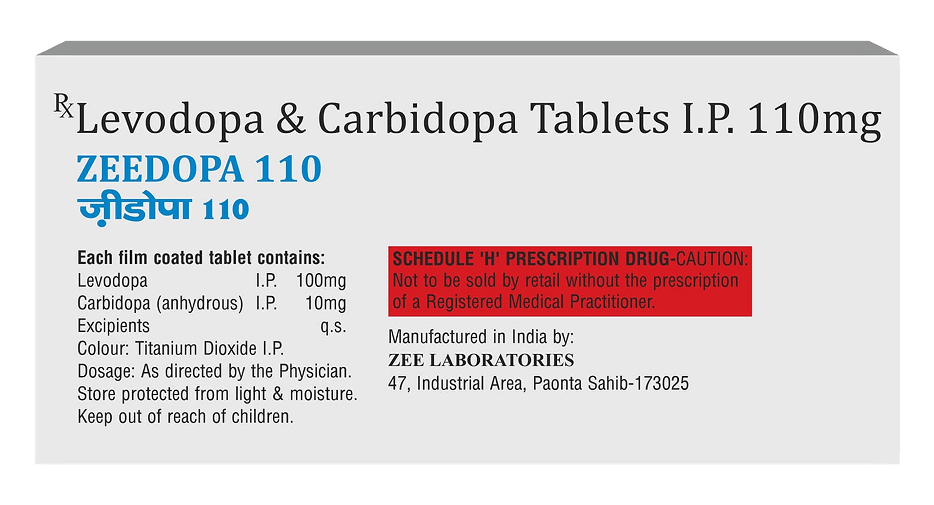 Zeedopa 110mg Tablet