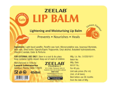 Zeelab Lip Balm Lemon Flavour 8ml