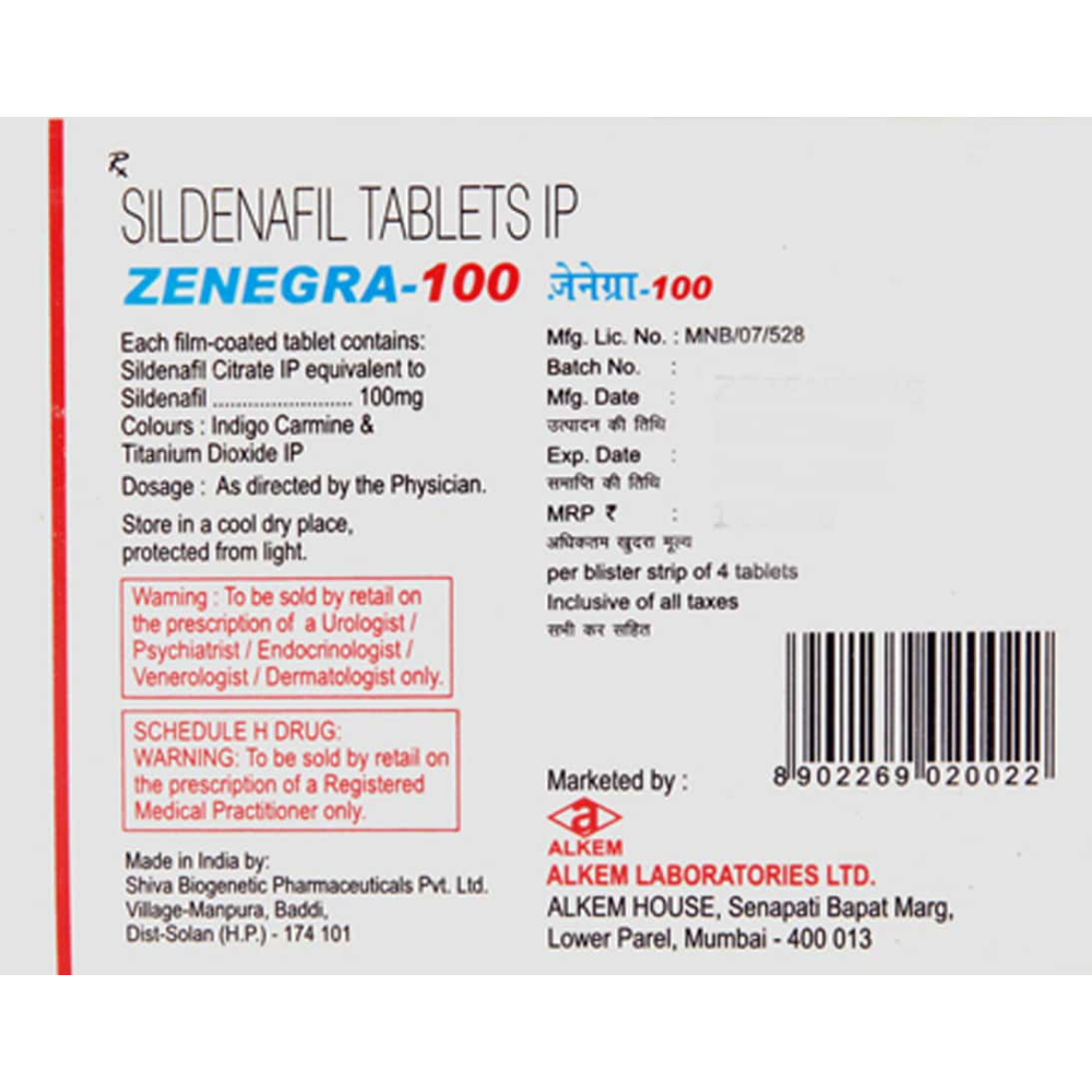 Zenegra 100mg Tablet