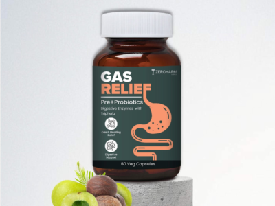 Zeroharm Gas Relief Capsules pack front view