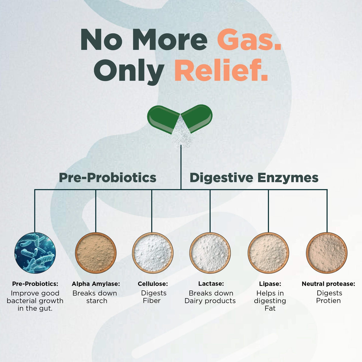 Zeroharm Gas Relief Capsules pack back view