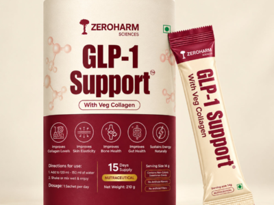 Zeroharm GLP-1 Support Plus Collagen Sachet pack front view