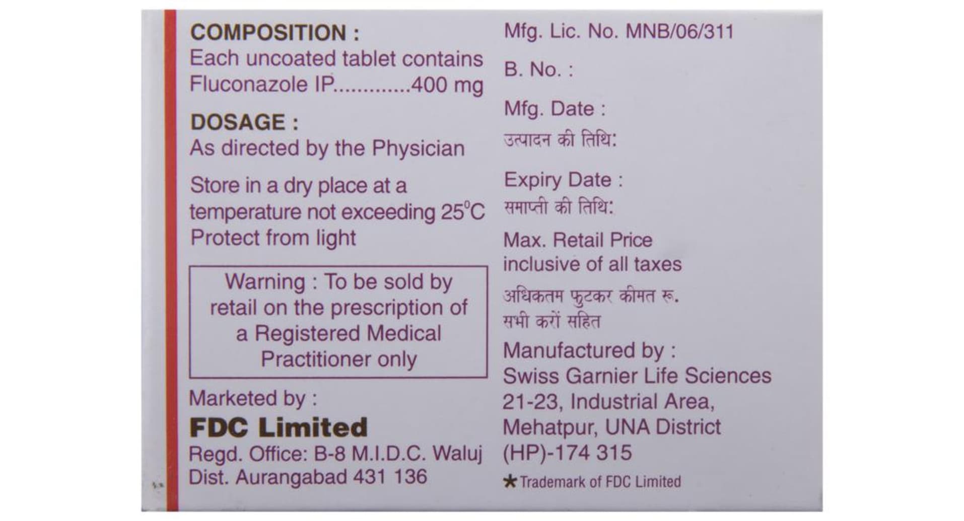 ZOCon 400mg Tablet