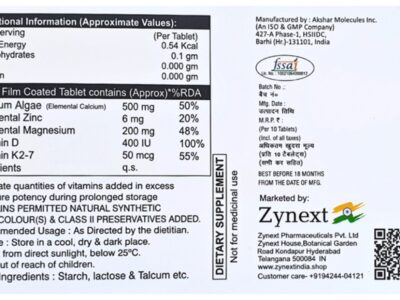 Zyrocal Algae Calcium 500mg Tablet